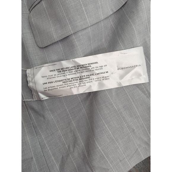 Maeve Reilly x BCBGMaxAzria Formosa Lace-Up Blazer Sz Medium Gray Striped NWT - Picture 10 of 12